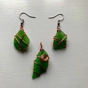 Handmade Wire Wrap Sea Glass